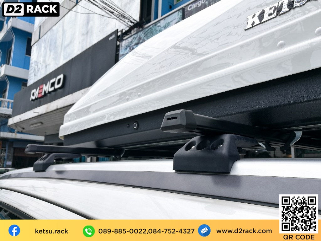 กล่องบนหลังคา KETSU Roofbox M3 roofbox มือ สองคานขวาง roof box กล่อง สัมภาระ บน หลังคา : ผลงานติดตั้ง กล่อง Isuzu Mu-x มิว-เอ็กซ์