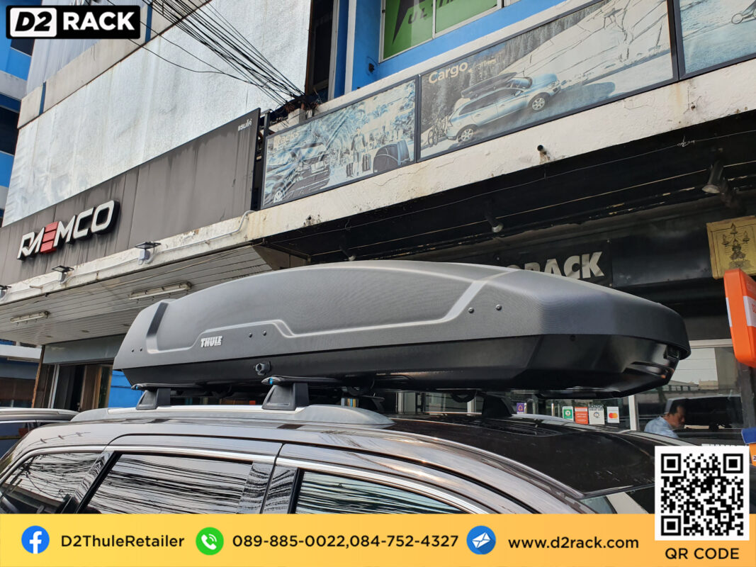 กล่องติดหลังคาคารถ thule Force XT XL roof box ราคาถูก ที่วางของบนหลังคา กล่องหลังคารถ : ผลงานติดตั้ง กล่องหลังคารถยนต์ roof box Jeep Cherokee เชโรกี