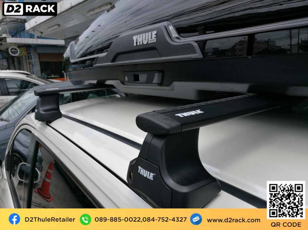  ขาย roofbox thule Motion XT XL ที่วางของบนหลังคา กล่องสัมภาระบนหลังคา กล่องเก็บของติดรถยนต์ : ผลงานติดตั้ง กล่องหลังคารถยนต์ roof box Honda Freed ฟรีด 