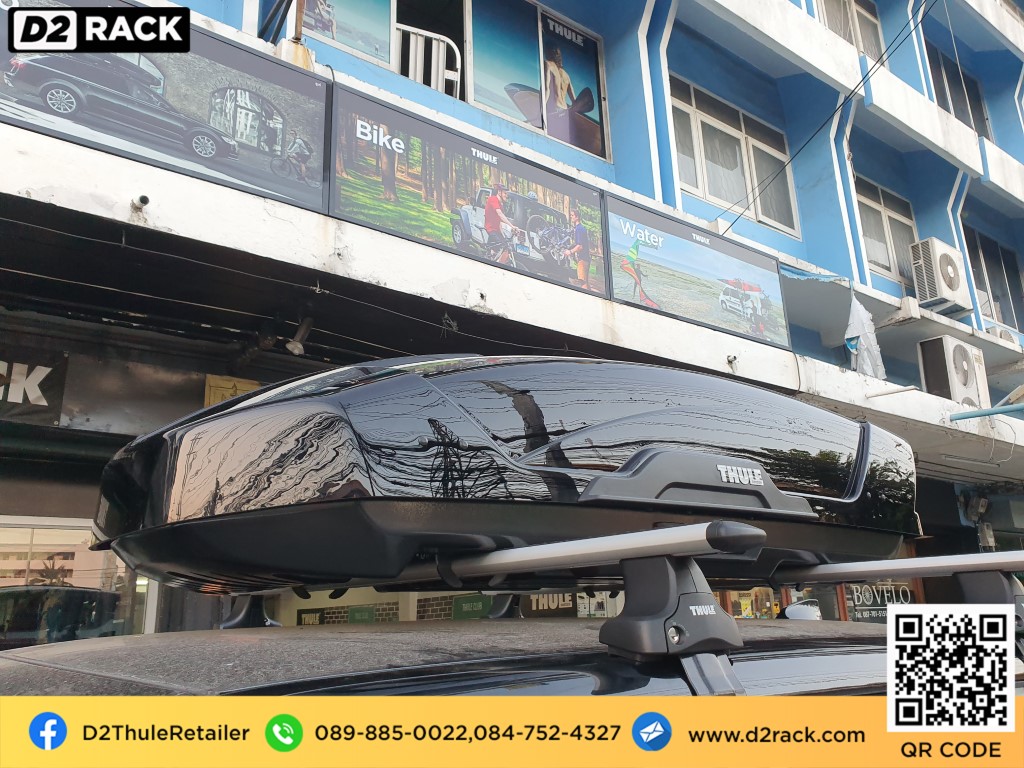  กล่องติดหลังคาคารถ thule Motion XT M roof box ราคาถูก ที่วางของบนหลังคา กล่องหลังคารถ : ผลงานติดตั้ง กล่องหลังคารถยนต์ roof box Landrover Range Rover Sport เรนจ์โรเวอร์