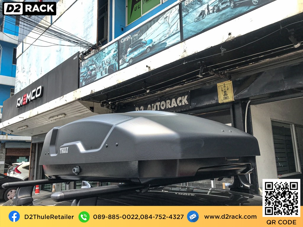 กล่องติดหลังคาคารถ thule Force XT S roof box ราคาถูก ที่วางของบนหลังคา กล่องหลังคารถ : ผลงานติดตั้ง กล่องหลังคารถยนต์ roof box Toyota CHR ซีเอชอาร์