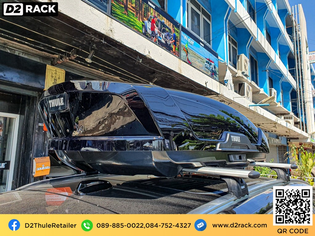 กล่อง หลังคา รถ THULE RoofBox Motion XT M กล่องวางของบนหลังคา กล่องเก็บของติดรถยนต์ ที่เก็บของบนหลังคา : ผลงานติดตั้ง กล่อง Volvo XC60 เอ็กซ์ซี60