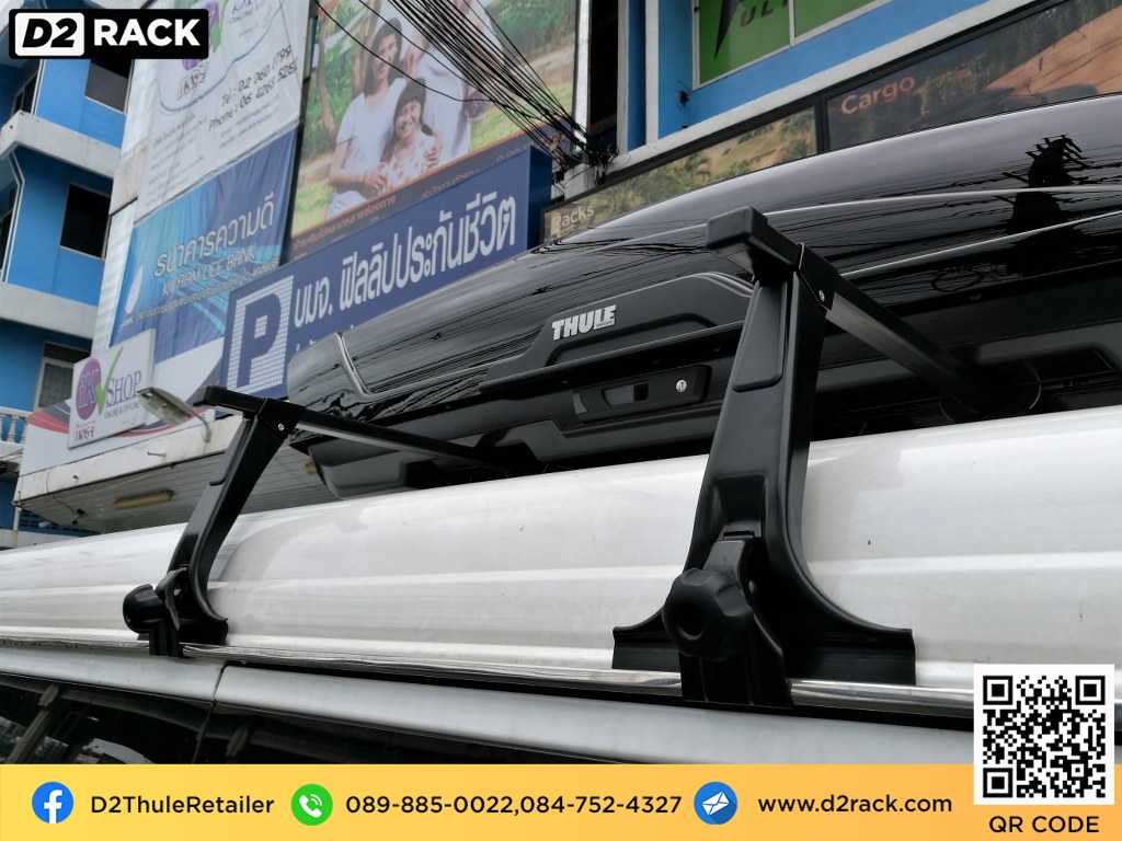  ขาย roofbox thule Motion XT XL ที่วางของบนหลังคา กล่องสัมภาระบนหลังคา กล่องเก็บของติดรถยนต์ : ผลงานติดตั้ง กล่องหลังคารถยนต์ roof box Toyota Ventury เวนจูรี่