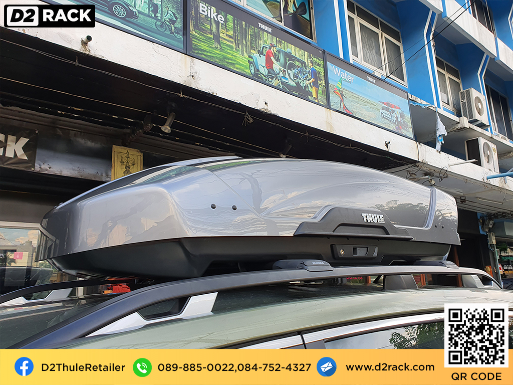  กล่องติดหลังคาคารถ thule Motion XT M roof box ราคาถูก ที่วางของบนหลังคา กล่องหลังคารถ : ผลงานติดตั้ง กล่องหลังคารถยนต์ roof box Subaru forester ฟอเรสเตอร์