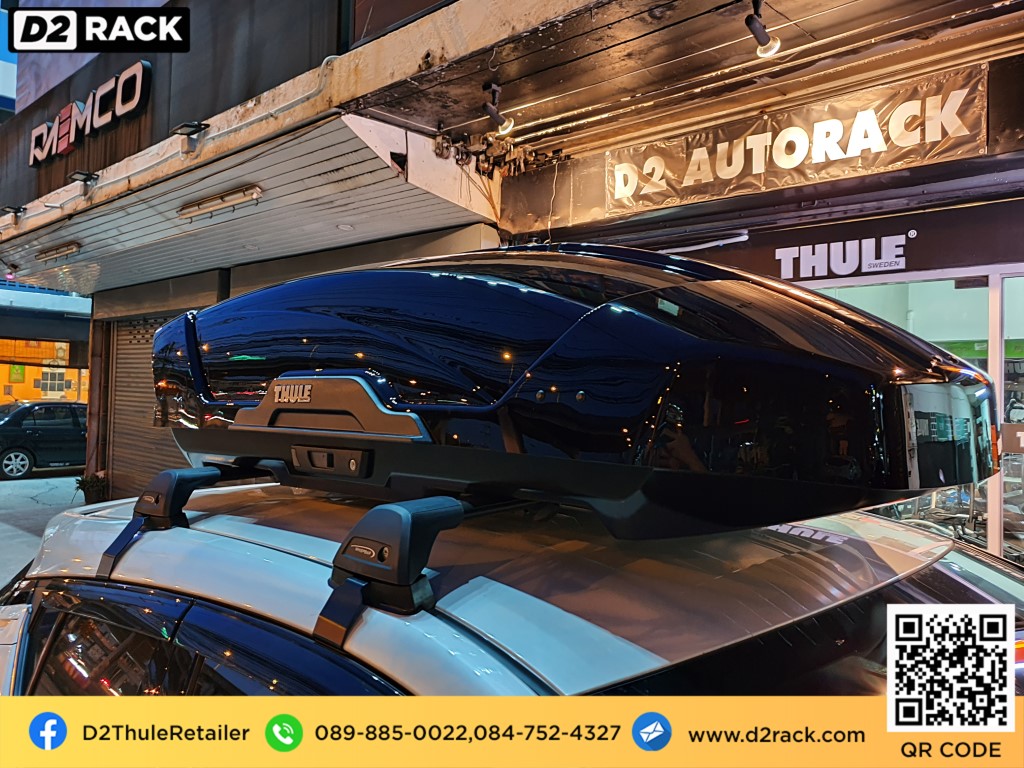 กล่องใส่ของหลังคารถ THULE RoofBox Motion XT M กล่องสัมภาระบนหลังคา กล่องอเนกประสงค์บนหลังคารถ กล่อง : ผลงานติดตั้ง กล่องหลังคารถยนต์ roof box CHR ซีเอชอาร์