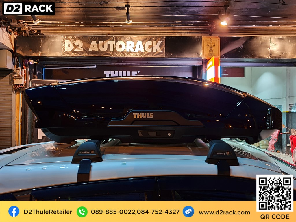 กล่อง THULE RoofBox Motion XT M กล่องสัมภาระ กล่องบนหลังคา กล่องใส่สัมภาระบนหลังคารถ : ผลงานติดตั้ง กล่องหลังคารถยนต์ roof box CHR ซีเอชอาร์