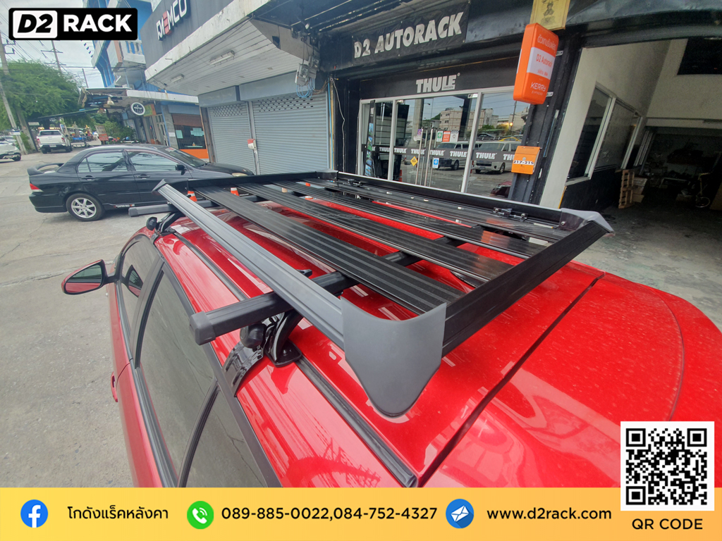 rack หลังคา vrk รุ่น modern สำหรับ โตโยต้า ยาริส แร็คมือสอง วีอาร์เค ราวแร็คหลังคา toyota yaris คานขวางมือสองvrk ราคา แร็คติดหลังคารถ