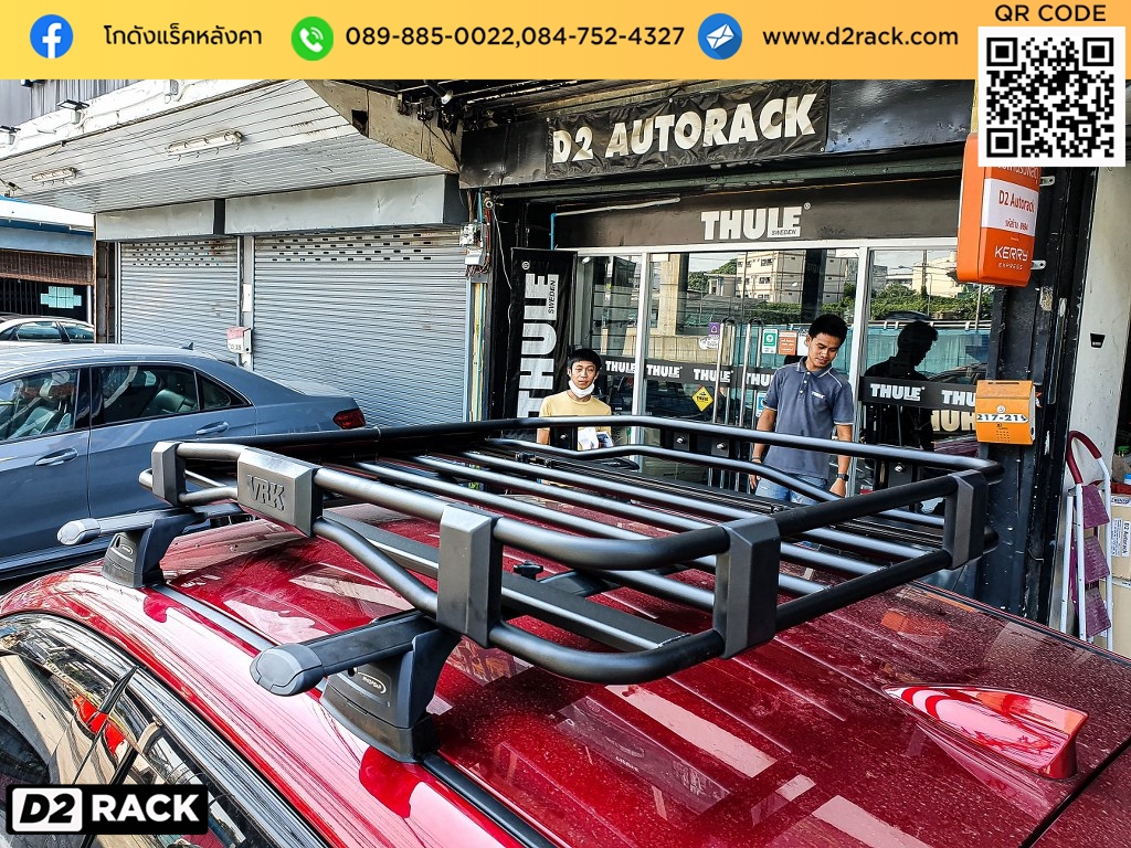 rack หลังคา vrk รุ่น tray 001 สำหรับ มาสด้า cx3 แร็คมือสอง วีอาร์เค ราวแร็คหลังคา mazda cx-3 คานขวางมือสอง แร็คติดหลังคารถ d2 autorack แร็คติดหลังคารถ