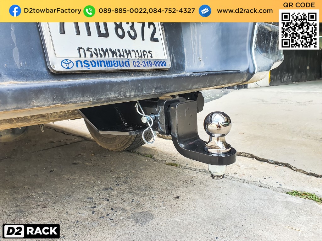 towbar โตโยต้า รีโว่ อุปกรณ์ลากเรือ กันชนลากพ่วง ชุดลากพ่วงเจ็ทสกี ชุดลากหัวบอล : งานติดตั้ง D2towbar ชุดลากเรือ Toyota Revo