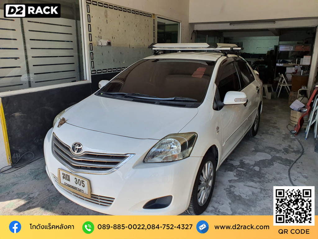 ติดแร็คหลังคา Toyota Vios tatumrack วีอาร์เค VRK รุ่น Modern ชุดแร็คหลังคา โตโยต้า วีออส rack ติดหลังคารถ แร็คหลังคามือสอง d2 autorack วิธีติดแร็คหลังคารถเก๋ง