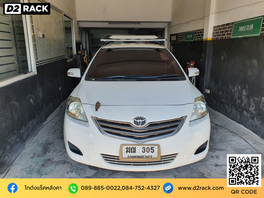 ติดแร็คหลังคา 4x4 Toyota Vios d2 autorack วีอาร์เค VRK รุ่น Modern ถาดแร็ค โตโยต้า วีออส แร็คหลังคาตะแกรง แร็คติดหลังคารถยนต์ d2 autorack แร็คหลังคารถตู้มือสอง