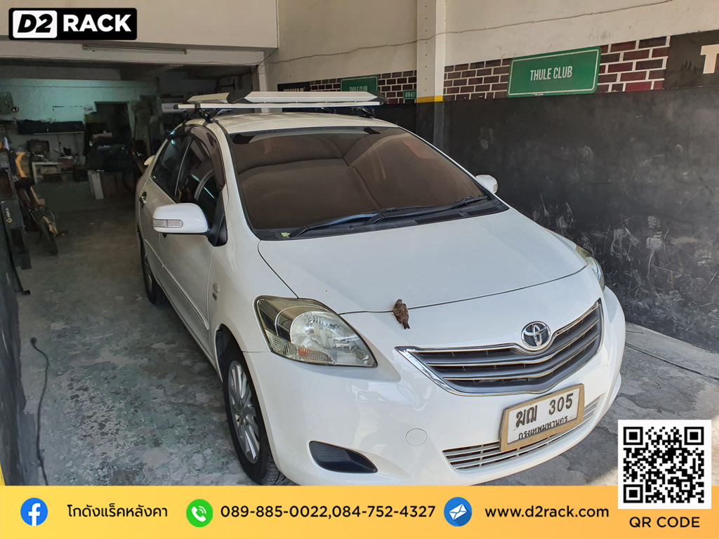 แร็คหลังคามือสอง Toyota Vios rack หลังคารถ วีอาร์เค VRK รุ่น Modern ราคา แร็คหลังคารถเก๋ง โตโยต้า วีออส ตะแกรงหลังคา แร็คหลังคาsuv d2 autorack ติดแร็คหลังคาข้อเสีย