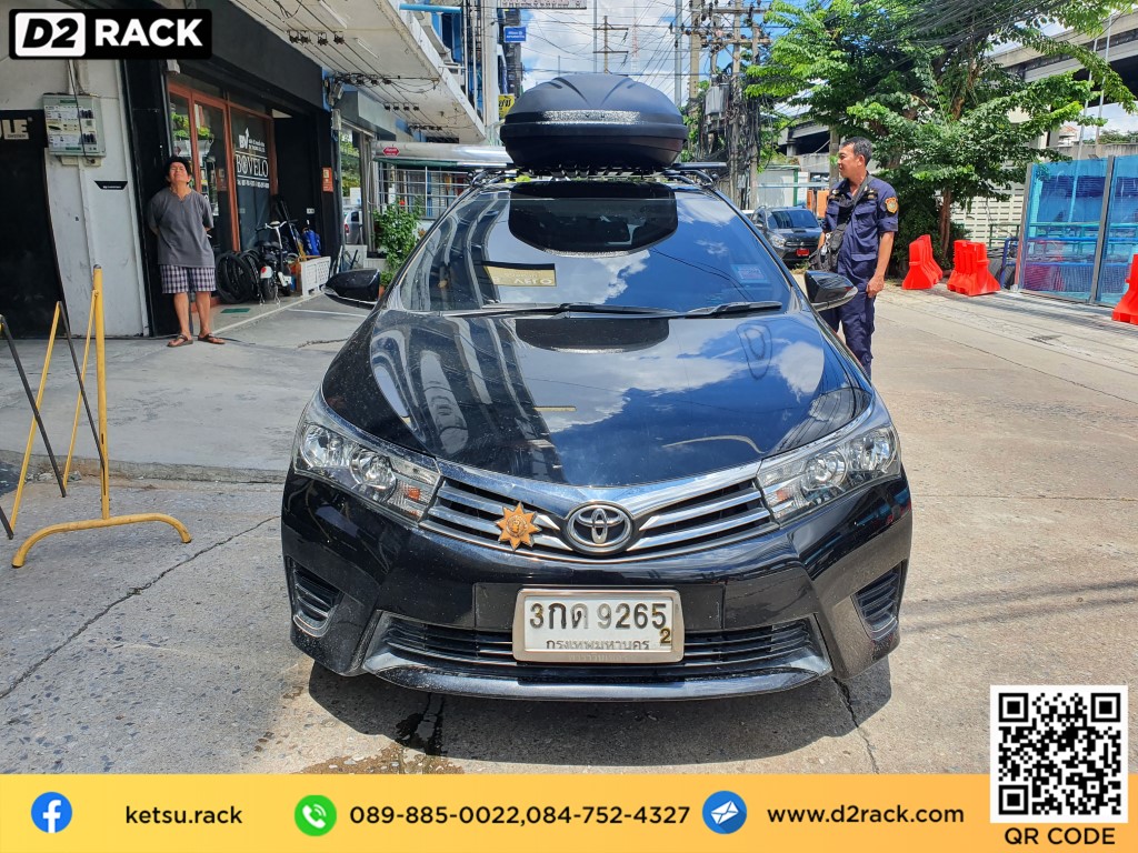  กล่องวางของบนหลังคา KETSU M2 กล่องบนหลังคา กล่อง RoofBox กล่องหลังคารถ : ผลงานติดตั้ง กล่องหลังคารถยนต์ roof box Toyota Altis อัลติส