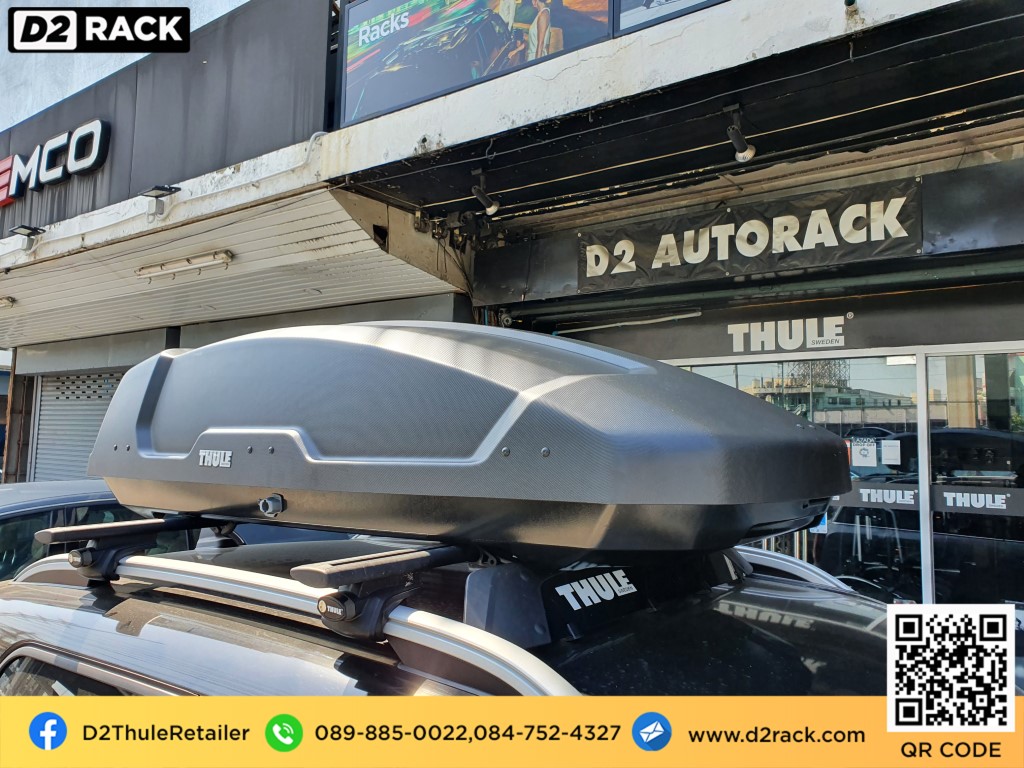 กล่องติดหลังคาคารถ thule Force XT M roof box ราคาถูก ที่วางของบนหลังคา กล่องหลังคารถ : ผลงานติดตั้ง กล่องหลังคารถยนต์ roof box Mini Countryman มินิ