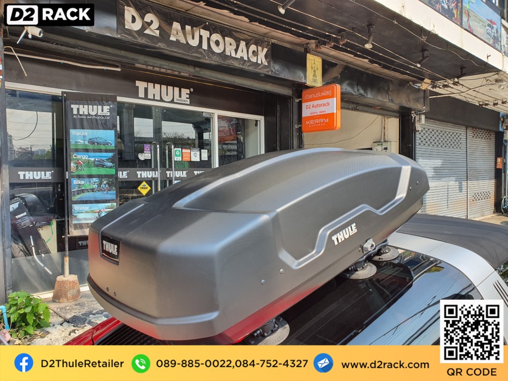 ขาย roofbox thule Force XT S ที่วางของบนหลังคา กล่องสัมภาระบนหลังคา กล่องเก็บของติดรถยนต์ : ผลงานติดตั้ง กล่องหลังคารถยนต์ roof box Porsche 911