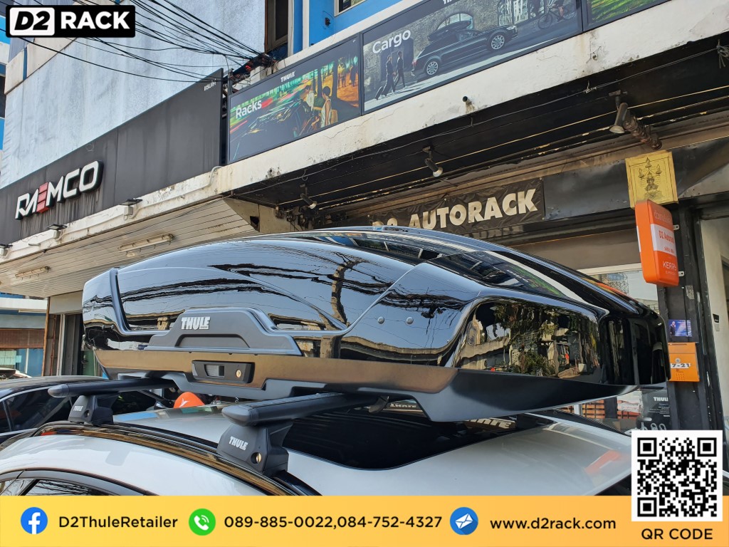  กล่องติดหลังคาคารถ thule Motion XT M roof box ราคาถูก ที่วางของบนหลังคา กล่องหลังคารถ : ผลงานติดตั้ง กล่องหลังคารถยนต์ roof box Mazda CX30