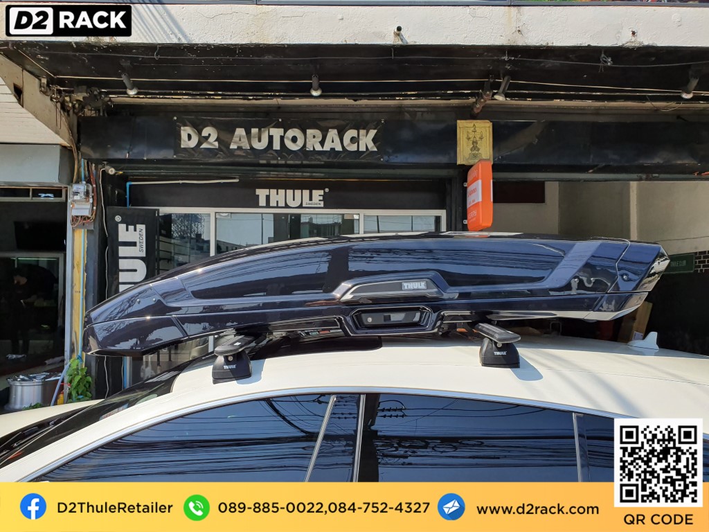 กล่องบนหลังคา มือ สอง THULE RoofBox Vector M ขาย มือ สอง กล่อง หลังคา รถ คานขวาง : ผลงานติดตั้ง กล่องหลังคารถยนต์ roof box Benz CLS250 เบนซ์ ซีเอลเอส