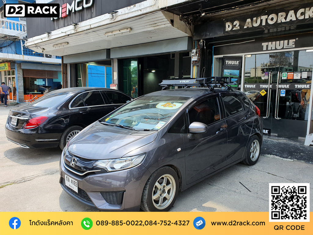 แหล็กหลังคารถ VRK รุ่น Tray 002 สำหรับ Honda Jazz แร็คมือสอง วีอาร์เค แร็คหลังคายี่ห้อไหนดี แจ๊ส วิธีติดแร็คหลังคา ราคา แร็คหลังคารถเก๋ง แร็คหลังคาออฟโรด