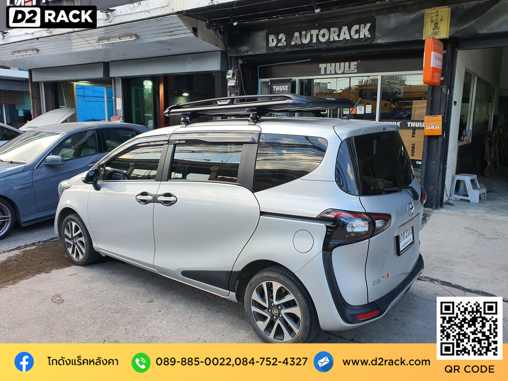 แร็คหลังคารถเก๋ง Toyota Sienta แร็คหลังคาถอดได้ carryboy รุ่น CB550N ขาจับแร็ค หลังคารถตู้ โตโยต้า เซียนต้า แร็คหลังคา รถ ตู้ หัวจรวด มือ สอง d2 autorack แร็คหลังคา แครี่บอย มือสอง