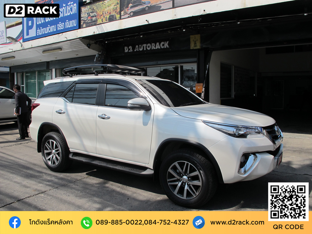 ติดแร็คหลังคา VRK รุ่น Sport Toyota Fortuner คานแร็คหลังคา ขา จับ แร็ค หลังคา มือ สอง วีอาร์เค โตโยต้า ฟอร์จูนเนอร์ ร้านขายแร็คหลังคามือสอง d2 autorack ร้านขายแร็คหลังคามือสอง