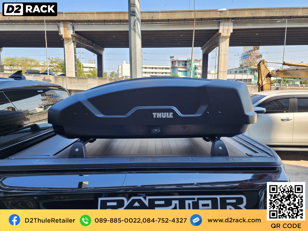 Ford Raptor ติดตั้ง กล่องเก็บสัมภาระบนหลังคา THULE Roofbox รุ่น Force XT Size S