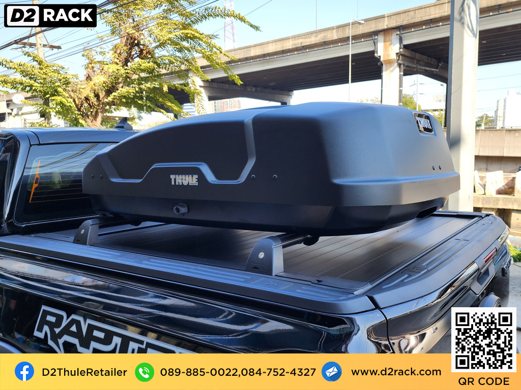 Ford Raptor ติดตั้ง ที่วางของบนหลังคา THULE Roofbox รุ่น Force XT Size S