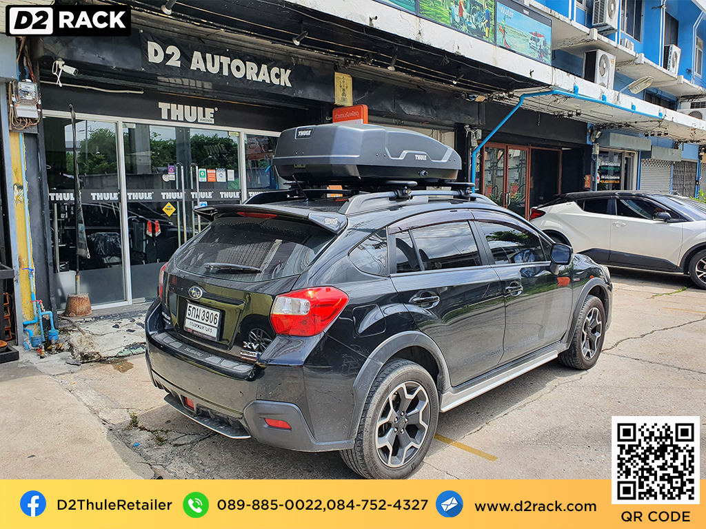 Subaru XV ติดตั้ง ที่เก็บสัมภาระบนหลังคารถ THULE Roofbox รุ่น Force XT Size S