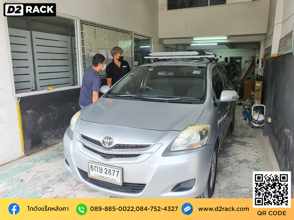 ขาจับแร็ค VRK Modern rack หลังคารถที่เก็บสัมภาระบนหลังคารถ Toyota Vios แร็คติดหลังคารถเก๋ง วีอาร์เค โตโยต้า วีออส แร็คหลังคา