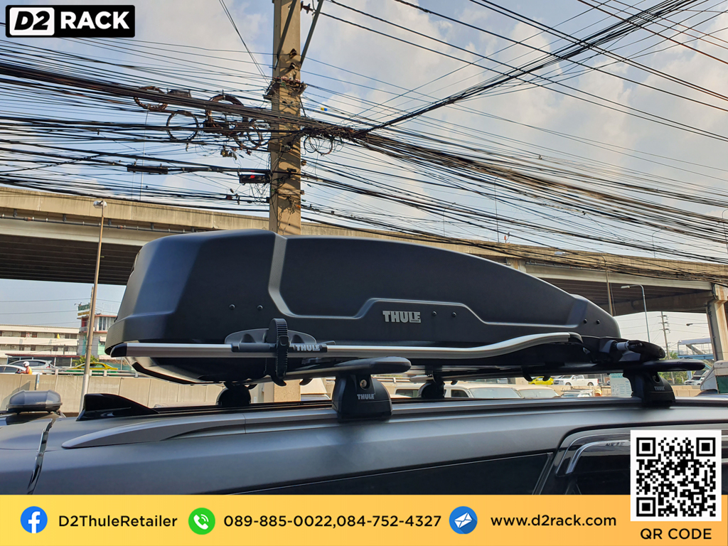 กล่อง RoofBox thule Force XT M กล่องอเนกประสงค์บนหลังคารถ กล่องใส่ของบนหลังคามือ 2 ขาย roofbox : ผลงานติดตั้ง กล่องหลังคารถยนต์ roof box Toyota fortuner ฟอร์จูนเนอร์