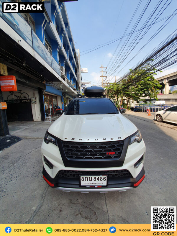 กล่องสัมภาระบนหลังคามือสอง thule Force XT M roofbox roof box เชียงกง กล่องใส่สัมภาระบนหลังคารถ : ผลงานติดตั้ง กล่องหลังคารถยนต์ roof box Toyota fortuner ฟอร์จูนเนอร์