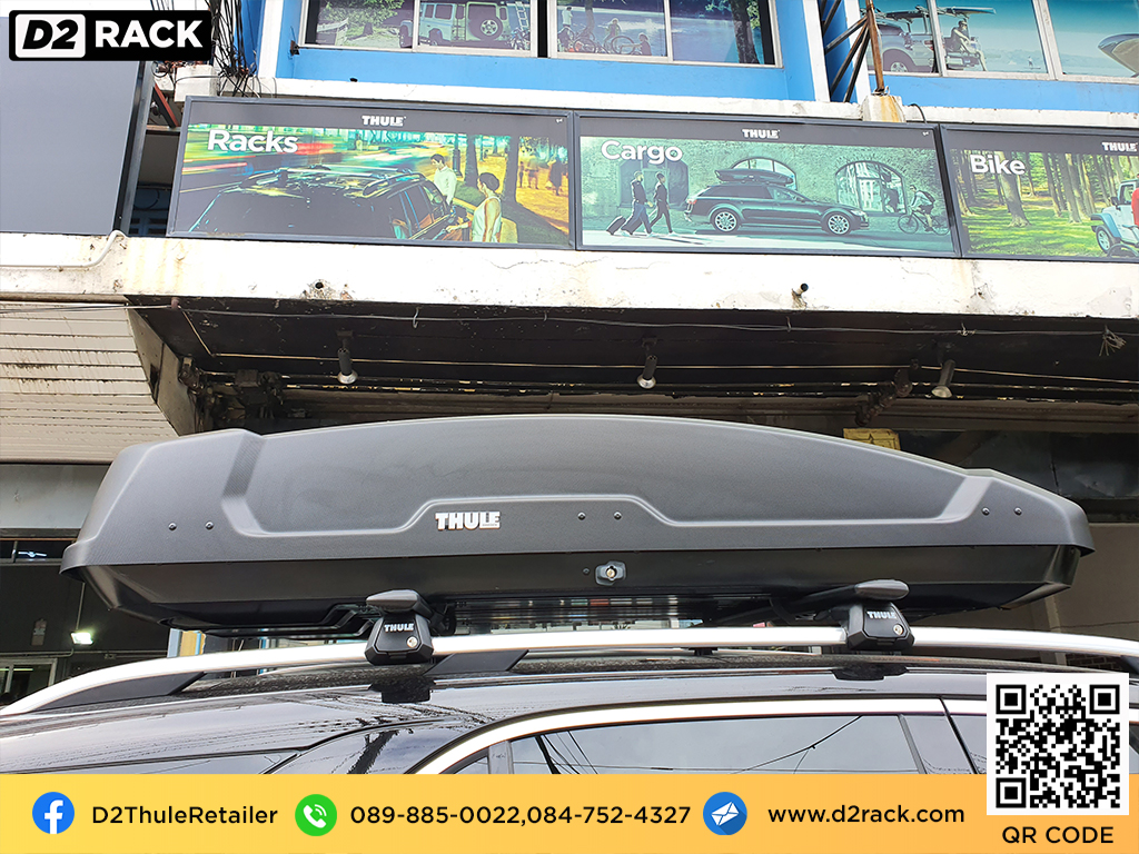 ขาย roofbox thule Force XT XL ที่วางของบนหลังคา กล่องสัมภาระบนหลังคา กล่องเก็บของติดรถยนต์ : ผลงานติดตั้ง กล่องหลังคารถยนต์ roof box Benz GLE 300d จีเอลอี