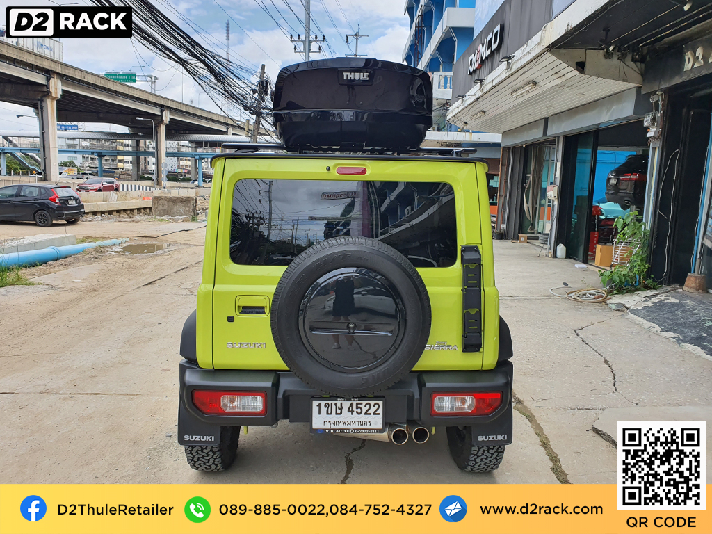 ที่วางของบนหลังคา thule Motion XT M roof box กล่องสัมภาระบนหลังคา ขาย roofbox กล่องติดหลังคามือสอง thule : ผลงานติดตั้ง กล่องหลังคารถยนต์ roof box Suzuki Jimny ซูซูกิ จิมนี่