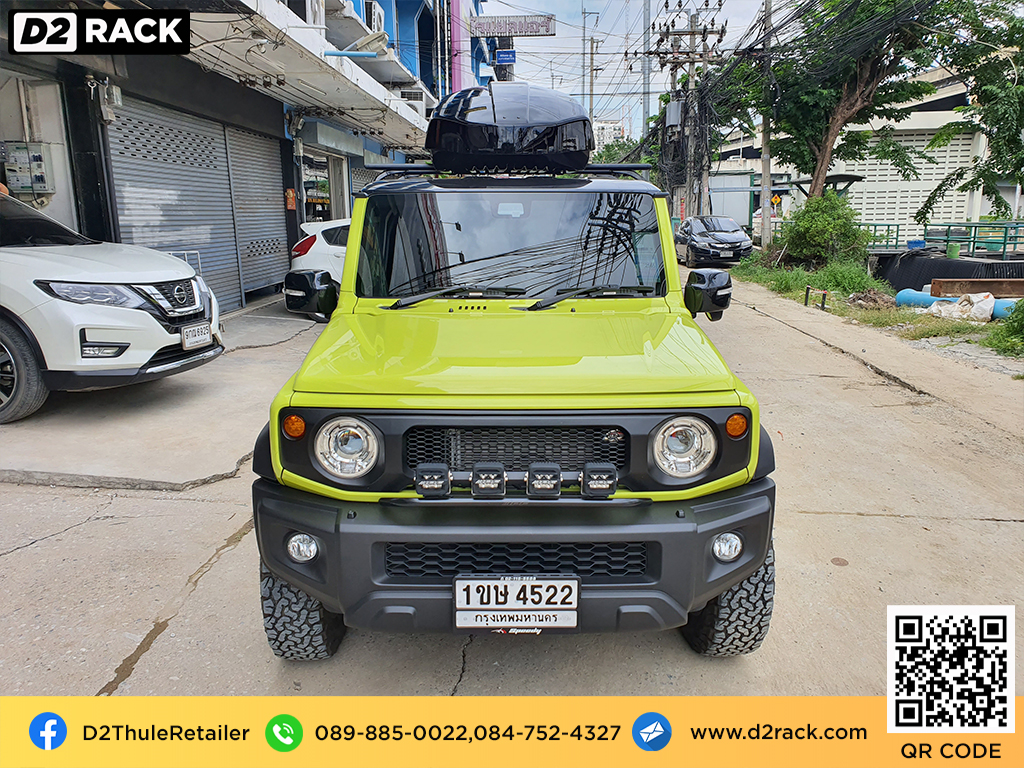 กล่องวางของบนหลังคา thule Motion XT M กล่องบนหลังคา กล่อง RoofBox กล่องหลังคารถ : ผลงานติดตั้ง กล่องหลังคารถยนต์ roof box Suzuki Jimny ซูซูกิ จิมนี่