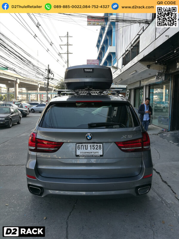 กล่อง ใส่ ของ หลังคา รถ THULE RoofBox Motion XT XL กล่องสัมภาระบนหลังคา กล่องอเนกประสงค์บนหลังคารถ กล่อง RoofBox : ผลงานติดตั้ง กล่องหลังคารถยนต์ roof box BMW X5 เอ็กซ์5