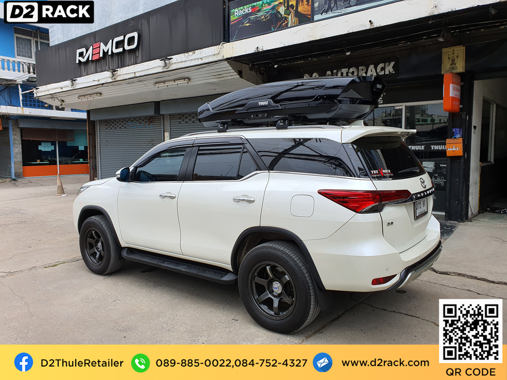 กล่องวางของบนหลังคา thule motion xt xl ขาย roofbox มือสอง กล่องติดหลังคารถ ที่เก็บของบนหลังคา : ผลงานติดตั้ง กล่องหลังคารถยนต์ roof box Toyota fortuner ฟอร์จูนเนอร์