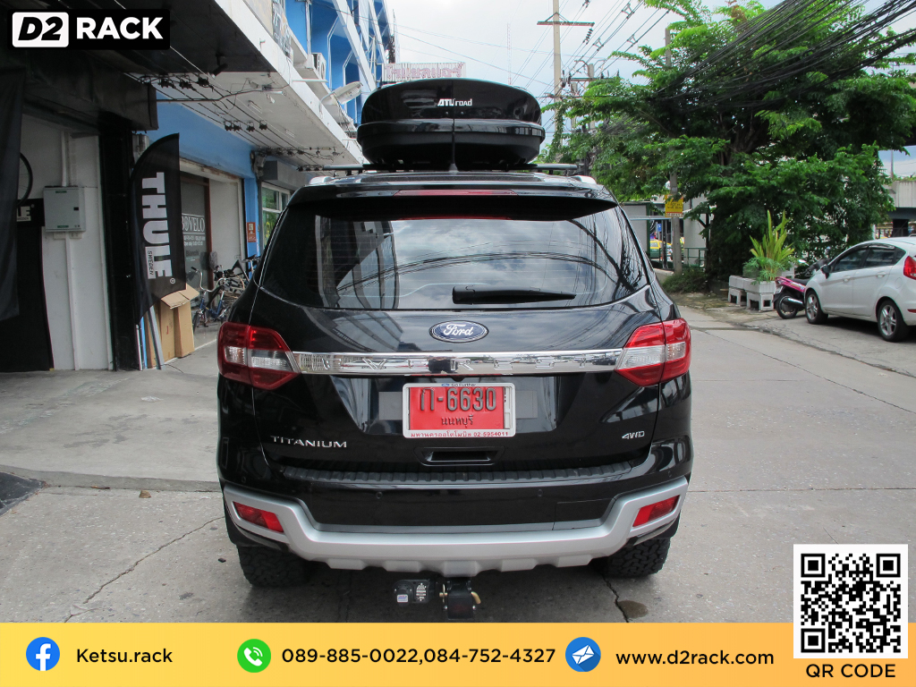 ที่วางของบนหลังคา KETSU M1 roof box กล่องสัมภาระบนหลังคา ขาย roofbox กล่องติดหลังคามือสอง thule : ผลงานติดตั้ง กล่องหลังคารถยนต์ roof box Ford Everest เอเวอเรสต์