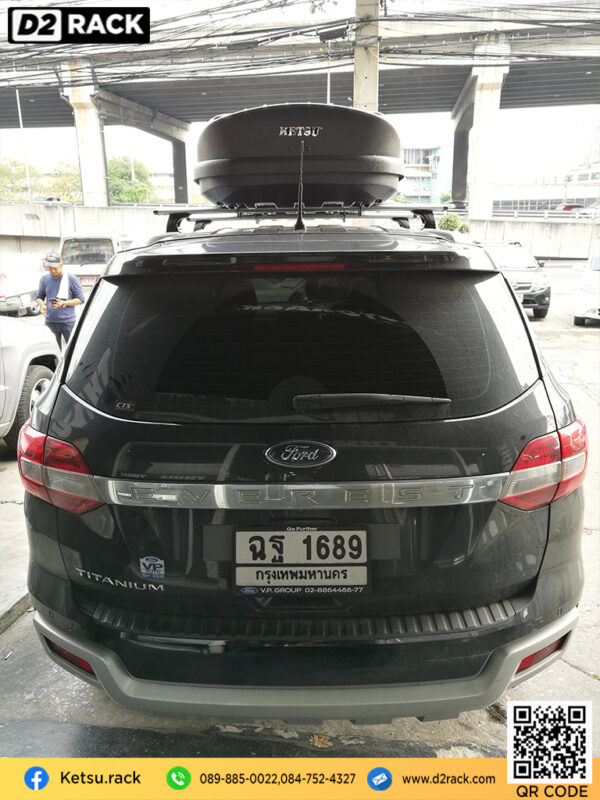 กล่อง RoofBox KETSU M1 กล่องอเนกประสงค์บนหลังคารถ กล่องใส่ของบนหลังคามือ 2 ขาย roofbox : ผลงานติดตั้ง กล่องหลังคารถยนต์ roof box Ford Everest เอเวอเรสต์