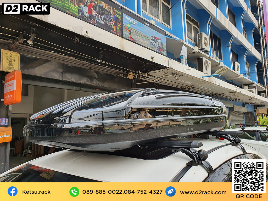 กล่องติดหลังคาคารถ KETSU M1 roof box ราคาถูก ที่วางของบนหลังคา กล่องหลังคารถ : ผลงานติดตั้ง กล่องหลังคารถยนต์ roof box Mazda CX30 ซีเอ็กซ์30