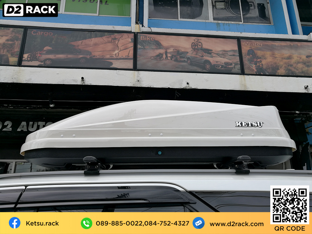 ขาย roofbox KETSU M3 ที่วางของบนหลังคา กล่องสัมภาระบนหลังคา กล่องเก็บของติดรถยนต์ : ผลงานติดตั้ง กล่องหลังคารถยนต์ roof box Toyota Fortuner ฟอร์จูนเนอร์