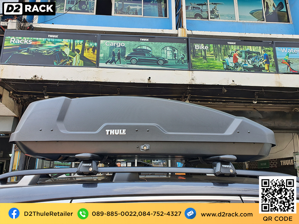 กล่องเก็บของติดรถยนต์ thule Force XT M กล่องสัมภาระบนหลังคา มือสอง กล่องสัมภาระบนหลังคา กล่องใส่สัมภาระบนหลังคา : ผลงานติดตั้ง กล่องหลังคารถยนต์ roof box Subaru Forester ฟอเรสเตอร์