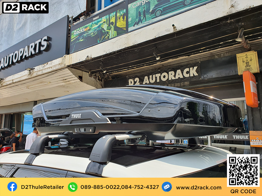 กล่อง RoofBox THULE Motion XT M กล่องอเนกประสงค์บนหลังคารถ กล่องใส่ของบนหลังคามือ 2 ขาย roofbox : ผลงานติดตั้ง กล่องหลังคารถยนต์ roof box Range Rover evoque เรนจ์โรเวอร์