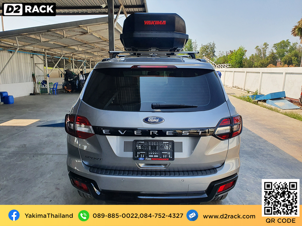 ที่วางของบนหลังคา YAKIMA Skybox 21 roof box กล่องสัมภาระบนหลังคา ขาย roofbox กล่องติดหลังคามือสอง thule : ผลงานติดตั้ง กล่องหลังคารถยนต์ roof box Ford Everest เอเวอเรสต์