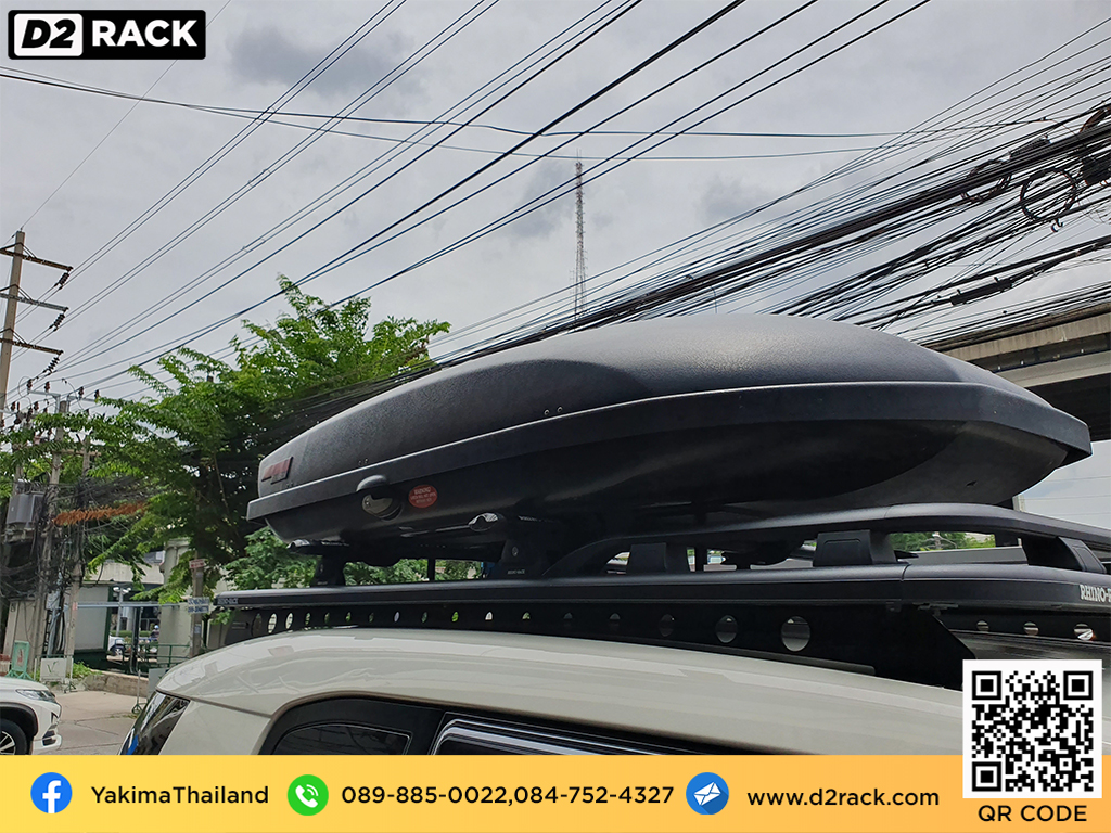 กล่องติดหลังคาคารถ YAKIMA Skybox 21 roof box ราคาถูก ที่วางของบนหลังคา กล่องหลังคารถ : ผลงานติดตั้ง กล่องหลังคารถยนต์ roof box Toyota FJ Cruiser เอฟเจ