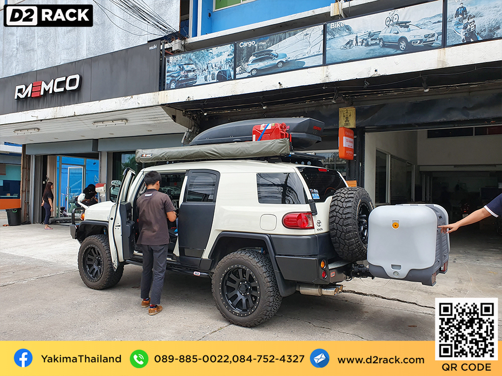 กล่องวางของบนหลังคา YAKIMA Skybox 21 ขาย roofbox มือสอง กล่องติดหลังคาคารถ ที่เก็บของบนหลังคา : ผลงานติดตั้ง กล่องหลังคารถยนต์ roof box Toyota FJ Cruiser เอฟเจ