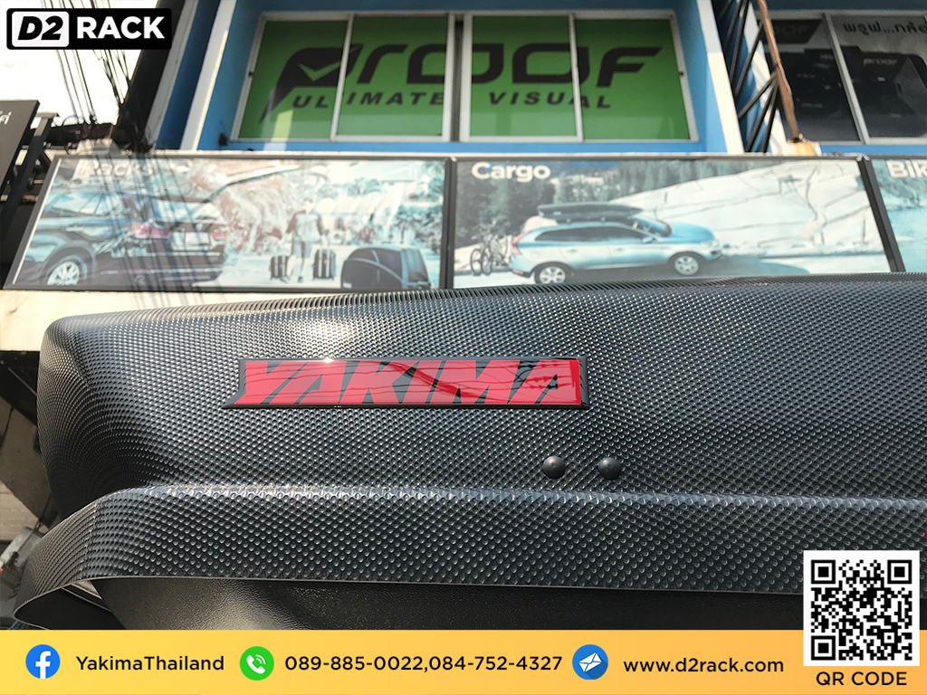 กล่องติดหลังคามือสอง YAKIMA Skybox 21 กล่องสัมภาระบนหลังคา กล่องบนหลังคา กล่องติดหลังคา : ผลงานติดตั้ง กล่องหลังคารถยนต์ roof box Toyota Prado พราโด้