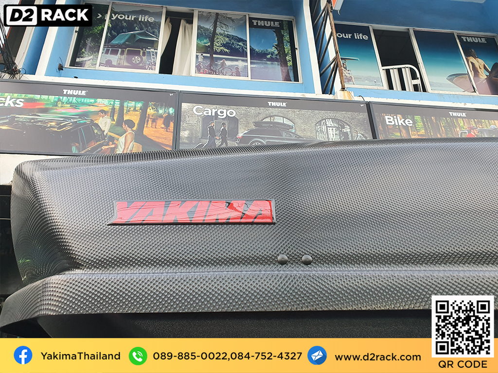 กล่องติดหลังคามือสอง YAKIMA Skybox 21 กล่องสัมภาระบนหลังคา กล่องบนหลังคา กล่องติดหลังคา : ผลงานติดตั้ง กล่องหลังคารถยนต์ roof box Toyota Vellfire เวลไฟร์