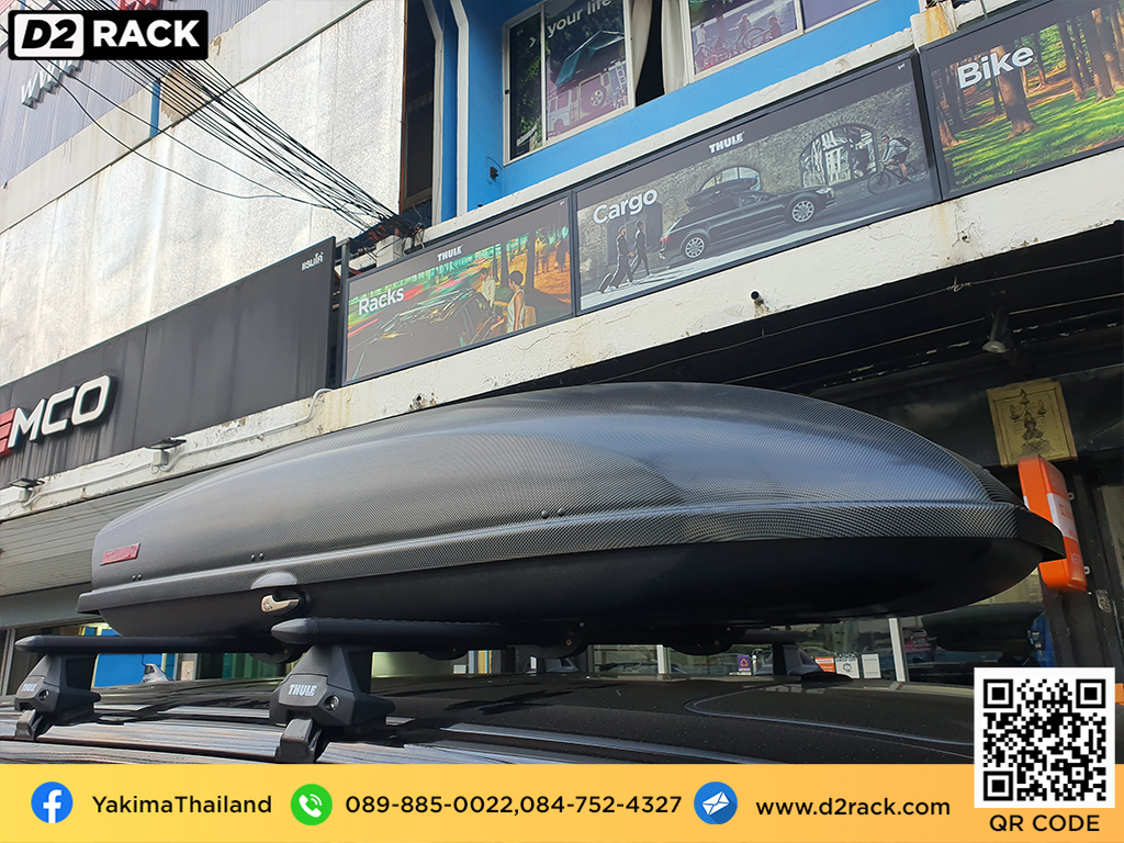 ขาย roofbox YAKIMA Skybox 21 ที่วางของบนหลังคา กล่องสัมภาระบนหลังคา กล่องเก็บของติดรถยนต์ : ผลงานติดตั้ง กล่องหลังคารถยนต์ roof box Toyota Vellfire เวลไฟร์