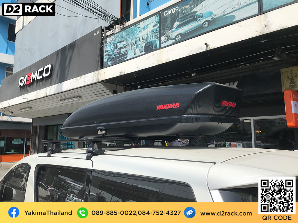 กล่องบนหลังคา YAKIMA Skybox 21 ที่วางของบนหลังคา กล่องสัมภาระบนหลังคา มือสอง กล่องสัมภาระบนหลังคา : ผลงานติดตั้ง กล่องหลังคารถยนต์ roof box Toyota Vellfire เวลไฟร์