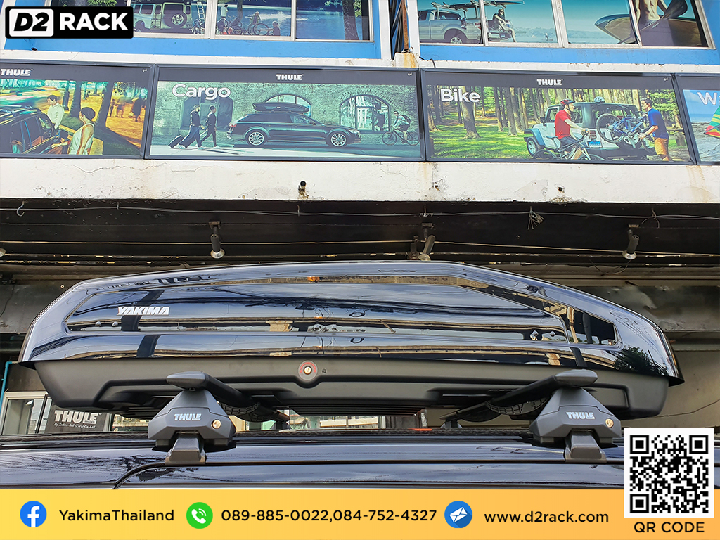 ขาย roofbox YAKIMA Easytrip 470 ที่วางของบนหลังคา กล่องสัมภาระบนหลังคา กล่องเก็บของติดรถยนต์ : ผลงานติดตั้ง กล่องหลังคารถยนต์ roof box Toyota Vellfire เวลไฟร์