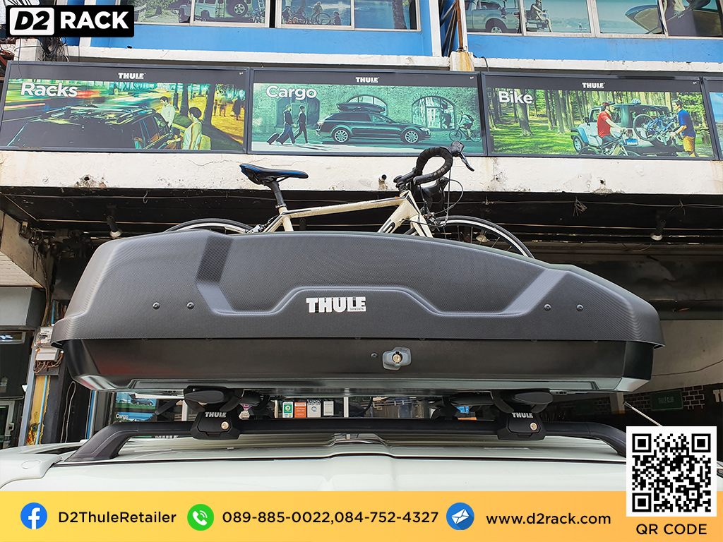  กล่องวางของบนหลังคา thule Force XT S กล่องบนหลังคา กล่อง RoofBox กล่องหลังคารถ : ผลงานติดตั้ง กล่องหลังคารถยนต์ roof box Mitsubishi Pajero JR ปาเจโร่ เจอาร์